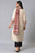 Ecru Straight Printed kurta Set