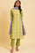 Green Floral Printed kurta Set