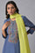 Blue Embroidered Contemporary kurta Set