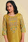 Mustard Embroidered kurta Set