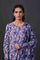 Blue Floral Printed kurta With Slim Pants And Kota Dupatta