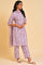 Pink Floral Printed kurta, Pants & Dupatta Set