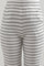 Elleven Women's White Striped Straight Fit Cotton Pants With Slip On Closure