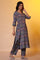 Blue Everyday Printed Straight Kurta