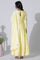 Yellow Chanderi Panelled Thread Work Anarkali Kurta, Churidar and Dupatta Set