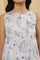 Steal Blue Floral Printed Sleeveless Top