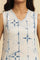 White Sleeveless Tie-Dye Kurta And Pants Set