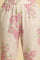 White Flared Floral Printed Kurta And Pants Set