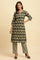 Black Printed Straight Kurta And Pants Set