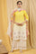 Yellow Ombre Embroidered Kurta, Pants And Dupatta Set