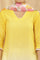 Yellow Ombre Embroidered Kurta, Pants And Dupatta Set