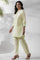 Lime Yellow Short Embroidered Kurta And Pants Set