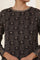 Black Printed Modal Sain Kurta With Neck Embroidery