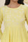 Yellow Chikankari Anarkali Kurta In Cotton Voile