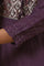 Purple Jacquard Yoke Flared Kurta With Neck Tie-Up