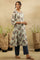 Hand Block Print A-Line Kurta In Cotton Voile