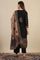 Black Yarn Dyed Straight Kurta & Straight pant with Shawl Set