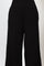 Black Textured Ankle Length Wide Leg Parallel Pants