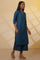 Blue Checker Cotton Shirt Kurta and Culottes Set