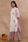 White Seer Sucker Embroidered Kurta And Pants Set