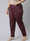 Women Dark Wine Chinos Trousers