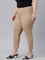 Women Solid Khaki Mid Rise Cropped Jeggings