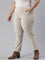 Women Solid Light Beige Mid Rise Corduroy Jeggings