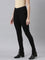 Women Solid Black Mid Rise Ultra Warm Jeggings