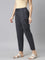 Women Striped Navy Linen Slim Fit Pencil Pants