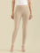 Dark Beige Cotton Stretch Ankle Length Leggings