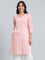 Cotton Ikat Block Print Straight Kurta