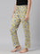 Women Printed Yellow Knit Lounge Pants