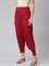 Women Solid Bright Red Patiala Pants