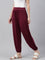 Women Solid Medium Violet Harem Pants