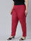 Women Solid Fuchsia Cotton Pencil Pant