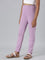 Girls Solid Baby Lilac Ankle Length Leggings