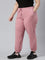 Women Solid Mauve Mid Rise Casual Joggers