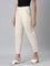 Women Cream Chinos Trousers