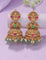 Designer Elegant Mango Shaped Lakshmi Devi Matt Kempu Necklace Set