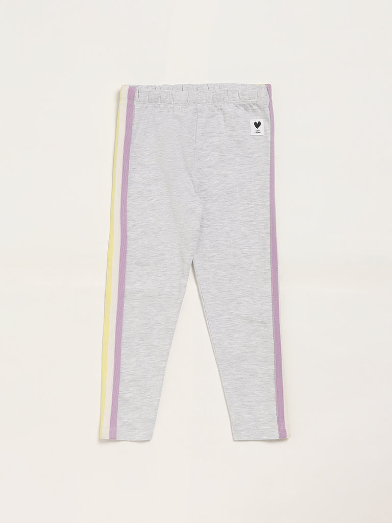 HOP Kids Grey Striped Leggings