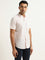 WES Casuals Pink Slim-Fit Blended Linen Shirt