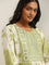 Utsa Green Mirror Embroidered Cotton Kurta