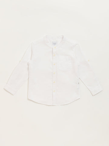 HOP Kids White Straight-Fit Shirt