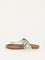 LUNA BLU Green T-Bar Comfort Sandals