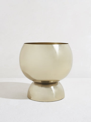 Westside Home Gold Round Floor Planter