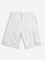 Y&F Kids Off-White Mid Rise Relaxed Fit Shorts