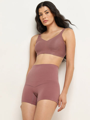 Wunderlove Mauve High-Waist Shapewear - Pack of 2