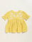 Utsa Kids Yellow Embroidered Cotton Blend Empire Dress (8 -14yrs)