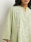 Utsa Green Floral Pattern A-Line Kurta