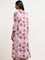 Utsa Purple Floral Printed A-Line Kurta